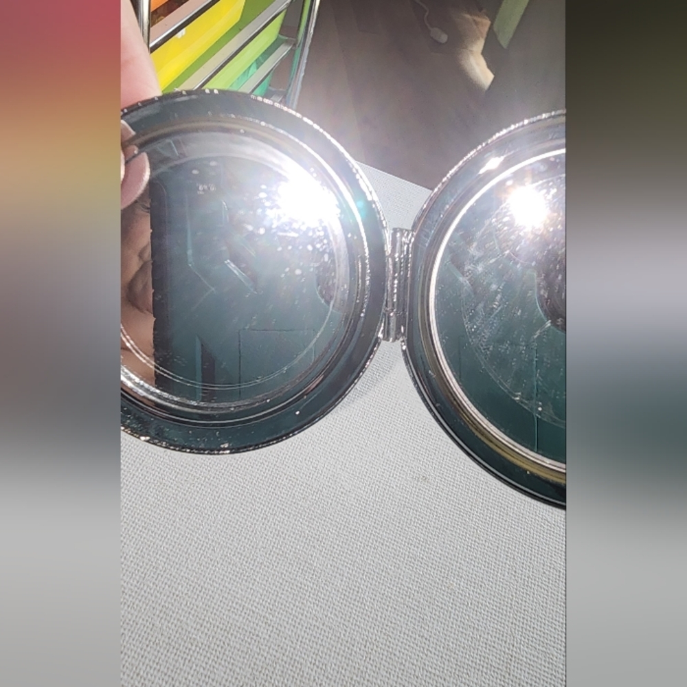 BEJEWELED EUC PURSE EMBELLISHED COMPACT MIRROR - Picture 4 of 5